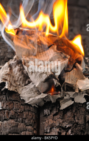 Nahaufnahme des Feuers Stockfoto