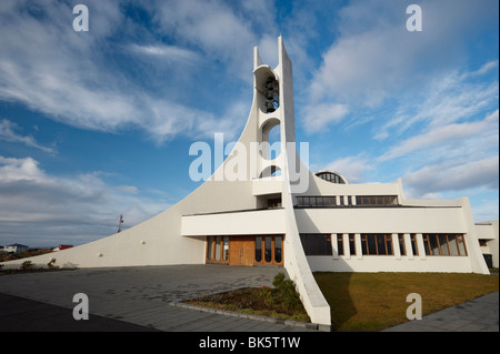 Moderne Kirche in Stykkisholmur, Snaefellsnes Halbinsel, Breidafjördur, West Island, Island, Polarregionen Stockfoto