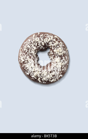 Chocolate Coconut Donut Stockfoto