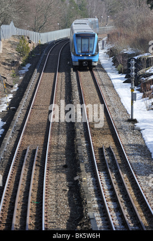 U-Bahn in Stockholm. Stockfoto