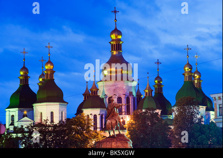 St. Sophien-Kathedrale, erbaut zwischen 1017 und 1031 mit barocken Kuppeln, UNESCO-Weltkulturerbe, Kiew, Ukraine, Europa Stockfoto