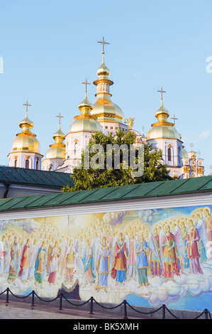 Fresko an der St. Michaels goldene Kuppel Kloster, 2001 Kopie von 1108 original, Kiew, Ukraine, Europa Stockfoto