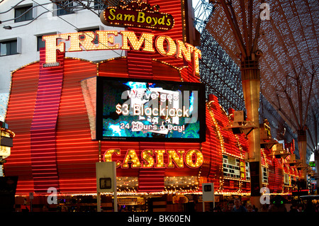 Fremont Street Erfahrung Downtown Las Vegas Stockfoto