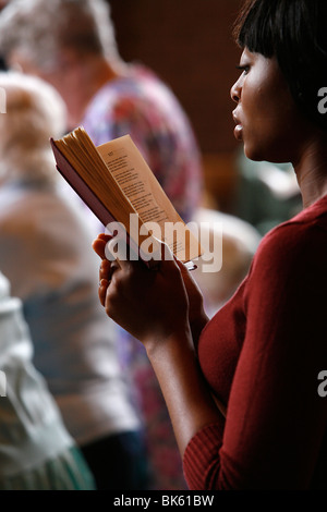 Sonntagsgottesdienst in einer reformierten Kirche, London, England, Vereinigtes Königreich, Europa Stockfoto