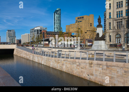 "Leeds-Liverpool-Kanal" Erweiterung, Waterfront, Liverpool, Merseyside, England Stockfoto