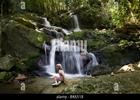 Wasserfall Tioman Island Hotel Hungle natürliche Asien Stockfoto