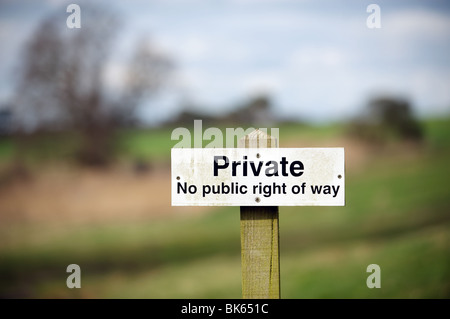 Private keine öffentlichen Weg-Zeichen Stockfoto