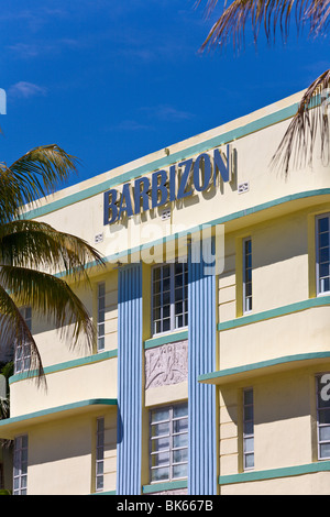 "Art Deco" Hotel, "South Beach" Miami, Florida, USA Stockfoto