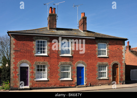 MALDON, ESSEX, Großbritannien - 10. APRIL 2010: Attraktive alte georgianische Häuser in Maldon, Essex Stockfoto