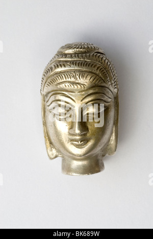 Silber-Buddha Kopf - 50 Jahre alt-Thailand Stockfoto