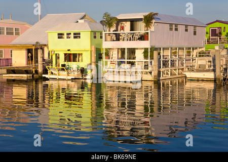 Schwimmende Häuser, "Key West", Florida, USA Stockfoto