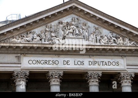 Madrid Spanien Spanisch Congreso de Los Diputados Kongress der Abgeordnetenkammer Stockfoto