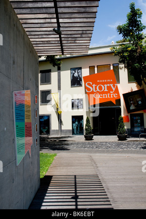 Der Eingang in das Erlebnismuseum Madeira Story Centre in Funchal, Madeira. Stockfoto