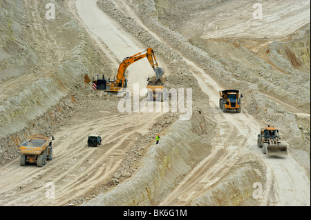 Kalksteinbruch Kreide mir arbeiten Stockfoto