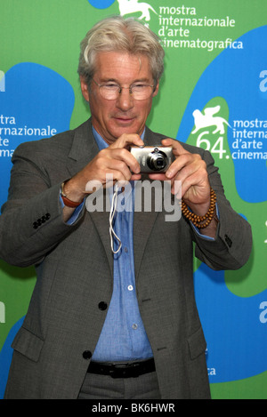 RICHARD GERE I 'm NOT THERE PHOTOCALL 64TH Venedig FILM FESTIVAL LIDO Venedig Italien 4. September 2007 Stockfoto