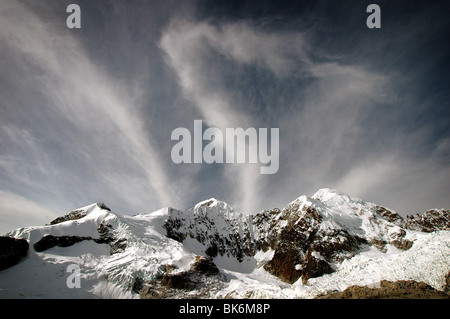 Szene aus der Cordillera Real in Bolivien. Stockfoto