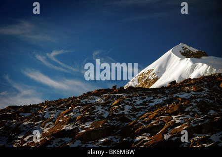 Szene aus der Cordillera Real in Bolivien. Stockfoto