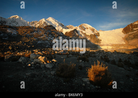 Szene aus der Cordillera Real in Bolivien. Stockfoto