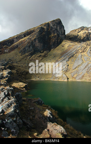 Szene aus der Cordillera Real in Bolivien. Stockfoto