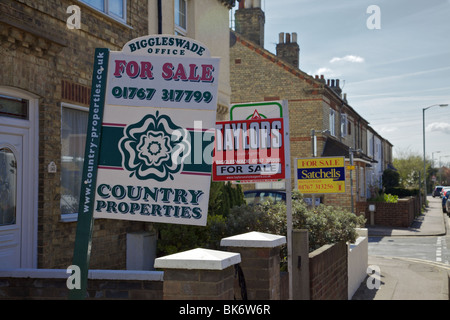 Häuser zum Verkauf in Biggleswade, England Stockfoto