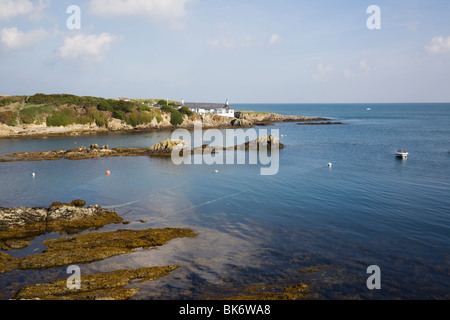 Bull Bay (Porth Llechog), Isle of Anglesey (Ynys Mon), North Wales, UK, Europa. Kleine Bucht auf felsigen Küste in AONB Stockfoto