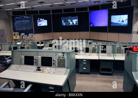 NASA historische Mission Kontrollraum, Houston, Texas, USA Stockfoto
