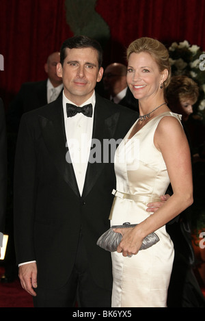 STEVE CARELL & NANCY Wände 80. ACADEMY AWARDS Ankünfte HOLLYWOOD LOS ANGELES USA 24. Februar 2008 Stockfoto