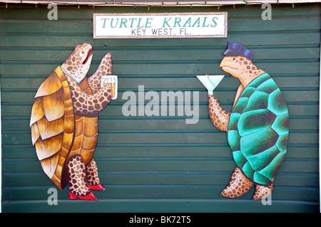 Schildkröte Krale Fischrestaurant, Key West, Florida, USA Stockfoto