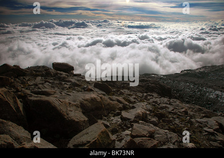 Szene aus der Cordillera Real in Bolivien. Stockfoto