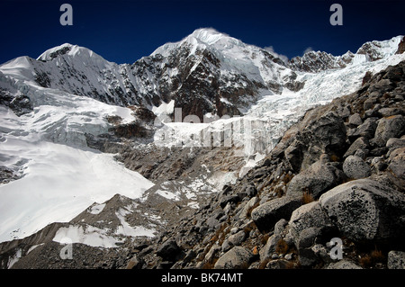 Szene aus der Cordillera Real in Bolivien. Stockfoto