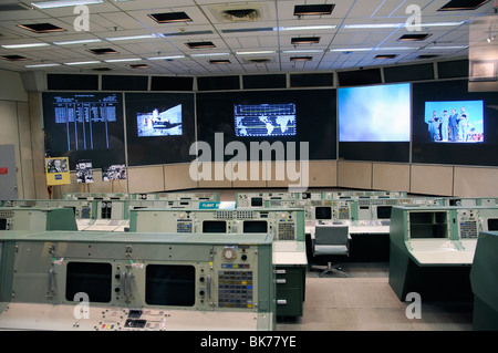 NASA historische Mission Kontrollraum, Houston, Texas, USA Stockfoto