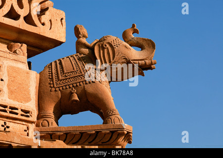 Jain-Tempel von Amar Sagar in der Nähe von Jaisalmer in Rajasthan Zustand in indi Stockfoto