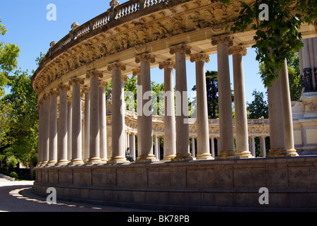 Denkmal im Parque del Retiro, Madrid, Spanien. Stockfoto