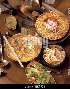 Khao Soi, einem nördlichen Thai Gericht Huhn Curry und Nudeln, The Oriental Hotel, Bangkok, Thailand, Südostasien, Asien Stockfoto