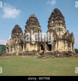 Die Khmer-Tempel von Phra Prang Sam Yod, Lopburi, Thailand, Südostasien, Asien Stockfoto