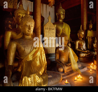 Sammlung von 15. Jahrhundert Lanna und frühen Ayutthaya Bilder heute im Wat Chiang Man, Chiang Mai, Thailand Stockfoto