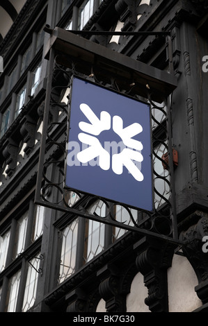 Royal Bank of Scotland Schild an Wand Stockfoto