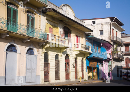 Straße in Casco Viejo, Panama City, Panama, Mittelamerika Stockfoto