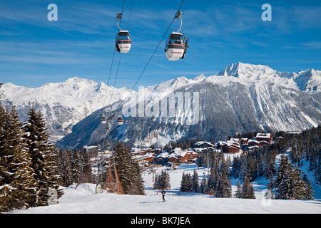 Courchevel 1850 Skigebiet Tre Valli (Les Trois Vallees), Savoie, Alpen, Frankreich, Europa Stockfoto