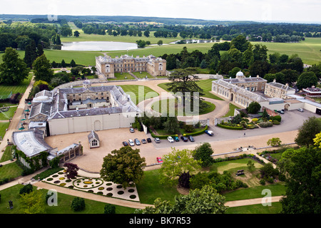 Schräge arial Foto von Woburn Abbey Stockfoto