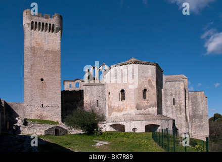 Die Abtei von Montmajour (12. Jahrhundert: Provence-Frankreich) Stockfoto