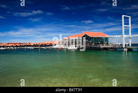 Hillarys Boat Harbour touristische Fußgängerzone in Perth, Western Australia Stockfoto