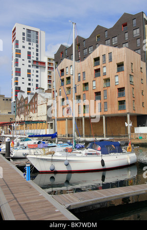 Im Jahr 2000 eröffnete ist Ipswich Haven Marina die preisgekrönte 250-Liegeplatz-Anlage befindet sich in der Wet Dock am Hafen von Ipswich. Stockfoto