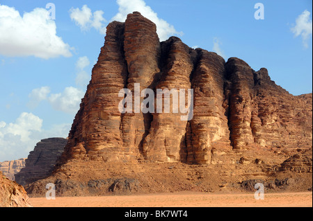 Die sieben Säulen in Wadi Rum Stockfoto