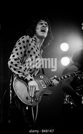 Gary Moore spielen mit Rock band Thin Lizzy auf The Black Rose Tour von Skandinavien im Mai 1979 Stockfoto