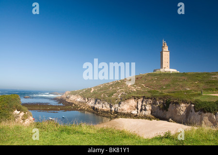 Der Turm des Herkules in A Coruña, Galicien, Spanien Stockfoto