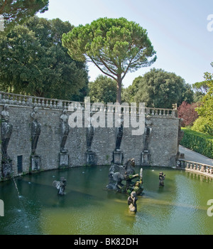 Villa Lante di Bagnaia, Fontana del Pegaso Stockfoto