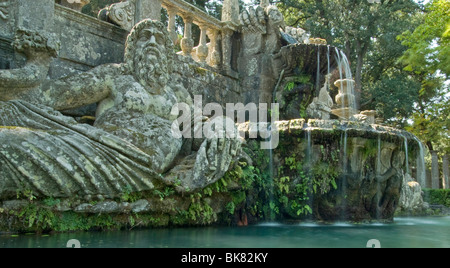 Villa Lante di Bagnaia, Fontana dei Giganti Stockfoto