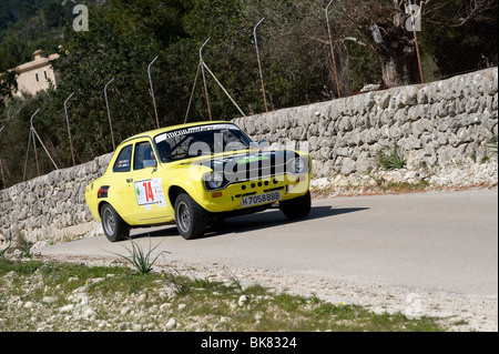 1971 Ford Escort MK1 RS2000 klassischen Sportwagen Teilnahme an einer Kundgebung in Spanien. Stockfoto