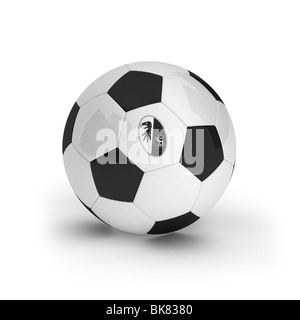 SC Freiburg-Emblem auf einem Fußball Stockfoto